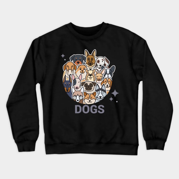 Dogs Crewneck Sweatshirt by DogsandCats